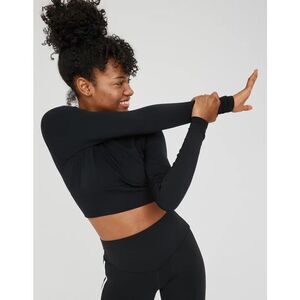OFFLINE By Aerie Sidewalk Seamless Long Sleeve Cropped T-Shirt Size XL